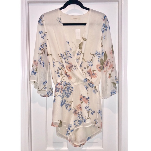 Olivaceous Other - Floral Romper